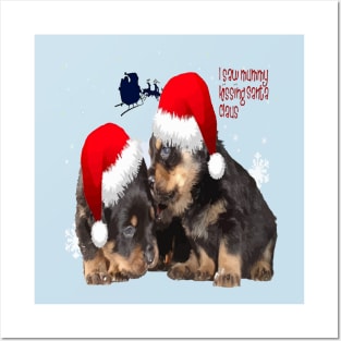 Holiday Ready Rottweilers A Puppy First Christmas Posters and Art